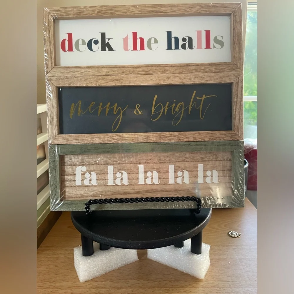 Target Christmas Holiday Wooden Signs